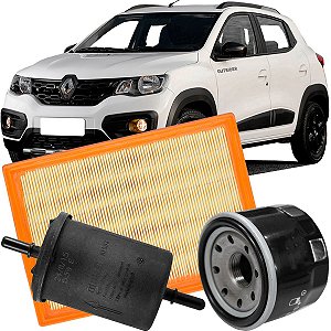 Kit Filtros De Ar Óleo Combustivel Para Renault Kwid 1.0 3 Cilindros 2017 2018 2019 2020 2021 2022 2023