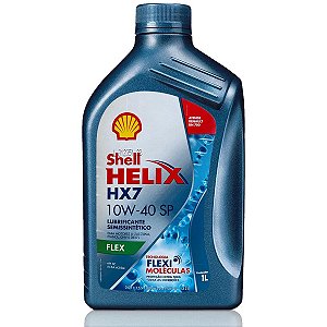 Óleo De Motor Shell HX7 10W40 Lubrificante Semissintético Api SP Para Cada 7.500 Km - 1 Litro