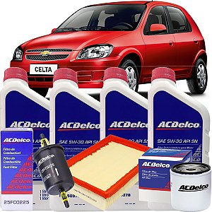 Kit Revisao Oleo ACDelco 5w30 Gm Celta Flex 2008 2009 2010 2011 2012 2013 2014 2015