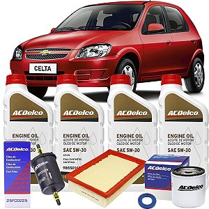 Kit Revisao Oleo ACDelco 5w30 Gm Celta Flex 2008 2009 2010 2011 2012 2013 2014 2015