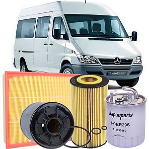 Kit Filtros Revisao Para Mercedes Sprinter 311 313 413 2.2 De 2004 até 2011