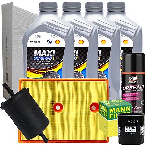 Kit de Troca Óleo Original VW Maxi Performance 5W40 e Filtros - Jetta, Golf e Taos 1.4