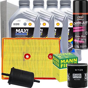 Kit troca de óleo VW 5W40, Filtros e Higienizador para Volkswagen T-Cross Polo e Virtus 1.4 16V