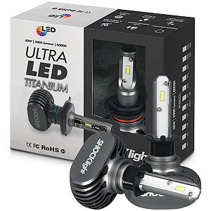 Par De Lampada H1 Ultra Led Titanium Shocklight 5.000 Lúmens 6000k