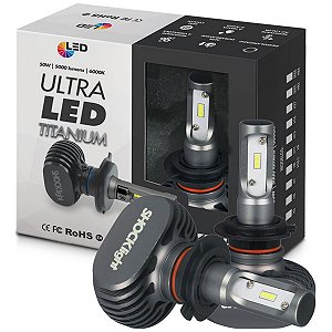 Par De Lampada H7 Ultra Led Titanium Shocklight Encaixe 5.000 Lúmens 6000k