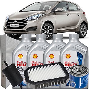 Kit Troca De Oleo 5w30 Shell Hx8 Hb20 1.6 16V 2013 2014 2015 2016 2017 2018