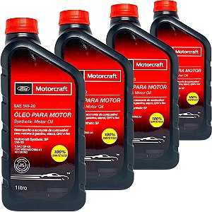 Óleo Motorcraft 5W20 Ford Ka 100% Sintético Kit 4 Litros Original