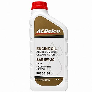 Óleo de Motor ACDelco 5W30 100% Sintético Gm Corsa Prisma Celta Astra Montana - 1 Litro