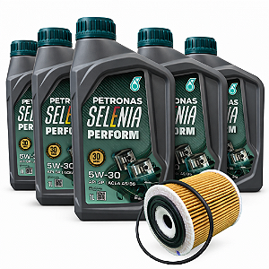 Kit troca de óleo para Argo Cronos Strada e Renegade - Selenia Perform 5W30 sintético