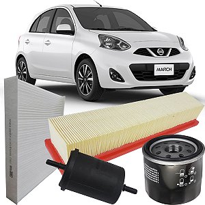 Kit Filtros Platinum March 1.0 16v 4 Cilindros Até 2015