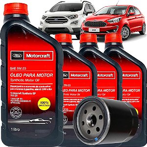 Kit Troca de Óleo 5w20 Ford Ka Ecosport Dragon 1.5 12v De 2017 Em Diante