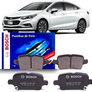 Jogo De Pastilha Freio Traseiro Bosch Para GM Cruze 1.4 Turbo De 2017 Em Diante