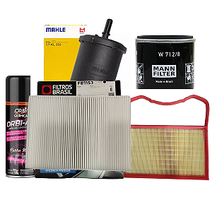 Kit filtros de ar, óleo, combustível, cabine e higienizador - VW Up! 1.0 12V