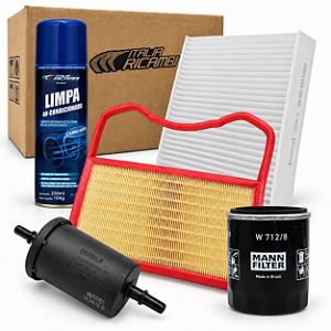 Kit Filtros De Óleo Ar Combustível Cabine e Higienizador Para VW Up! 1.0 12V MPI