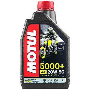 Oleo De Motor Lubrificante Moto Scooter Quadriciclo Motul 5000+ 20W50 4T Semissintético HC-TECH