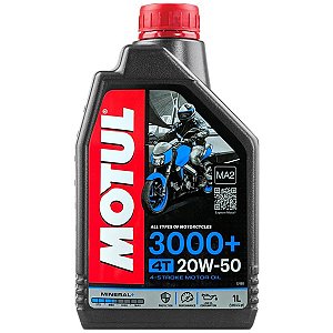 Oleo De Motor Lubrificante Moto Motul 3000+ 20W50 4T Mineral API SL JALOS MA2