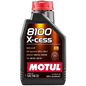 Oleo De Motor Lubrificante Carro Motul 8100 X-CESS 5W30 ACEA A3/B4 API SL 100% Sintético