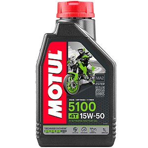 Oleo De Motor Lubrificante Moto Estrada Trail Motul 5100 15W50 4T Technosynthese API SP JASO MA2