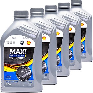 Kit 5Litros Óleo De Motor Volkswagen 5w40 100% Sintético Maxi Performance 508