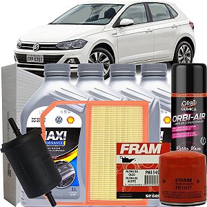 KIT PLATINUM POLO 1.0 ASPIRADO DE 2017 ATÉ 2022 REVISÃO 5W40 - PH11457 KL583 LX3910 FB1241F