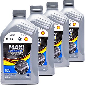 KIT 4 OLEO DE MOTOR VOLKSWAGEN 5W40 100% SINTÉTICO MAXI PERFORMANCE 508 88 509 99