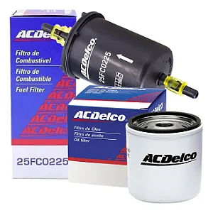 KIT FILTROS ÓLEO E COMBUSTÍVEL ACDELCO GM CELTA CORSA CLASSIC PRISMA ONIX SPIN AGILE - 88905845 25FC0225