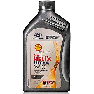 Óleo De Motor Lubrificante Genuíno Hyundai Shell Helix Ultra 0W30 AH 100% Sintético API SP ILSAC GF6