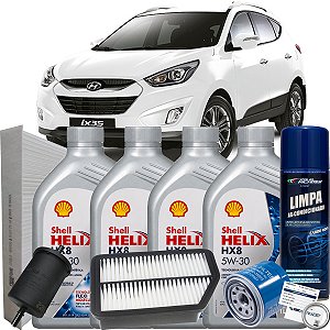 Kit Revisao Oleo Shell 5W30 Hx8 Api Sp Ix35 2.0 2013 2014 2015 2016 2017 2018 2019