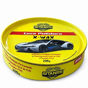 Cera Polidora X-Wax Gitanes 200g para Brilho Automotivo