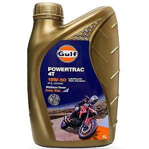 Oleo De Motor Original Gulf Powertrac 15W50 4T API SL JASO MA2 100% SIntético Para Bmw Ktm Ducati