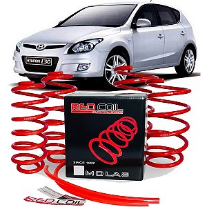 Kit Mola Esportiva Da Suspensão Red Coil Para Hyundai I30 2.0 2009 2010 2011 - Vermelho