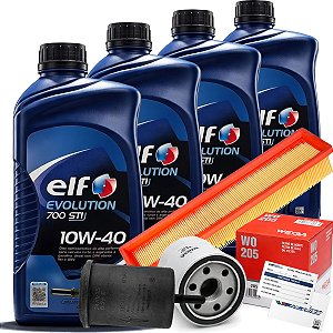 Kit Oleo 10W40 Elf Filtro Combustivel Ar Renault Sandero Logan Clio 1.0 16V Motor D4D Flex 2007/2012
