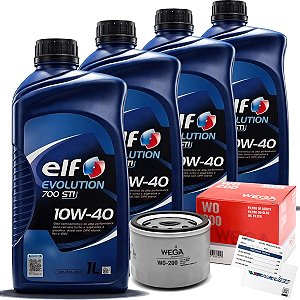 Kit 4L Oleo 10W40 Elf E Filtro Para Renault Sandero Logan Symbol 1.6 8V Motor K7M Flex 2007 A 2016