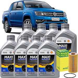 Kit Troca De Oleo 0w30 Shell Vw 504 507 Volkwagen Amarok 3.0 V6 Tdi 2018 2019 2020 2021 2022 2023
