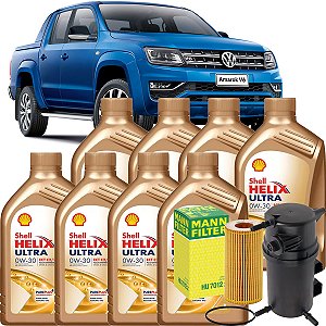 Kit Troca Oleo 0w30 Vw 504 507 E Filtro Gasolina Amarok 3.0 V6 Tdi 2018 2019 2020 2021 2022 2023