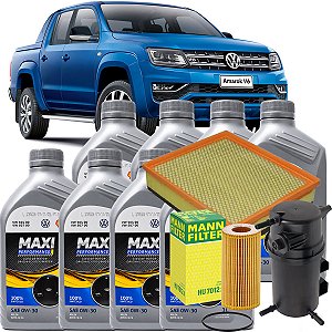 Kit Troca De Oleo 0w30 Vw Amarok 3.0 V6 Turbo Diesel Motor 225cv 2018 2019 2020 2021