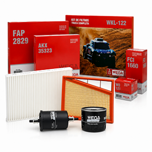 Kit Troca Completa de Filtros Wega WKL-122 Fiat Argo Cronos Mobi Pulse Strada Uno
