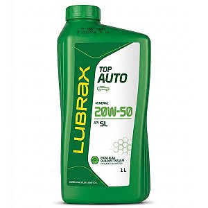 Óleo De Motor Lubrificante Lubrax Top Auto 20W50 API SL Mineral Alta Quilometragem