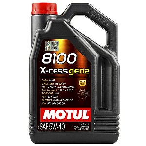 Galão 4 Litros De Oleo Lubrificante Do Motor Motul 8100 5W40 X-Cess Gen2 100% Sintético Api SP
