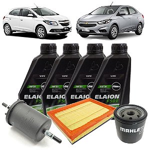 Kit troca de óleo Elaion F50 5W30 e Filtros - GM Onix e Novo Prisma 1.0 e  1.4 - Peças Automotivas, Casa e Garagem - Itália Ricambi