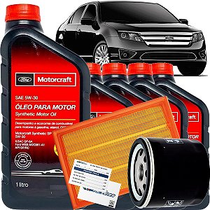 Kit Revisao 5W30 Motorcraft Filtro De Oleo E Ar - Ford Fusion 2.5 Gasolina 2009 2010 2011 2012