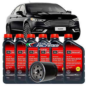 Kit Revisão 6 Litros 5w30 Ford Motorcraft E Filtro De Óleo - Fusion 2.0 E 2.5 16V 2013 2014 2015 2016 2017 2018 2019