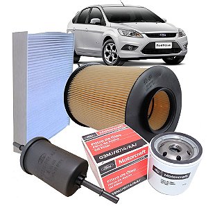 Kit filtros de ar, óleo e combustível - Ford 1.6 16V e 2.0 16V 2009 2010 2011 2012 2013