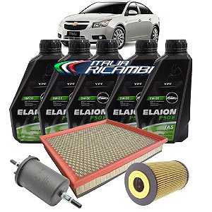 Kit troca de óleo 5W30 e filtros ar, óleo e combustível - GM Cruze 1.8 16V de 2011 até 2016