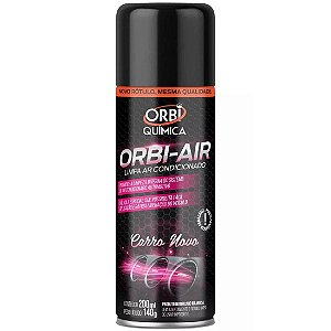 Limpa Ar Condicionado Spray Higienizador Orbi Fragrância Carro Novo 200ml Com Válvula Tipo Granada