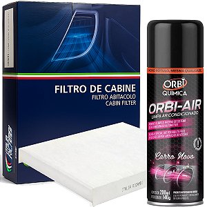 Kit filtro de cabine e higienizador de ar condicionado - HB20 e HB20s