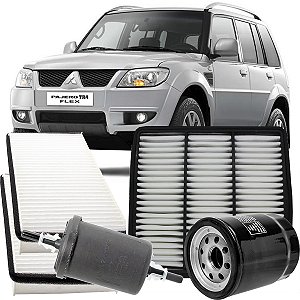 Kit filtros de ar, óleo, combustível e cabine - Mitsubishi TR4 2.0 de 2007 em diante