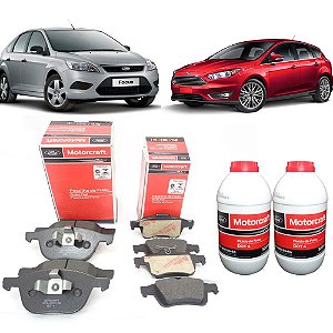 Kit pastilhas dianteiras e traseiras Motorcraft - Ford Focus 1.6 16V Sigma e 2.0 16V Duratec 2009 em diante