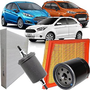 Kit Filtros De Ar Óleo Combustível E Cabine - Ford New Fiesta Após 2014 Nova Ecosport e Novo Ka