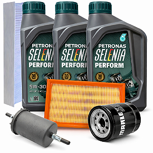 Kit troca de óleo Selenia 5w30 sintético e filtros - Fiat Palio Siena Idea 1.0 e 1.4 Fire
